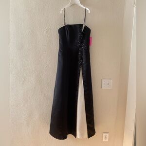 Black formal dress.